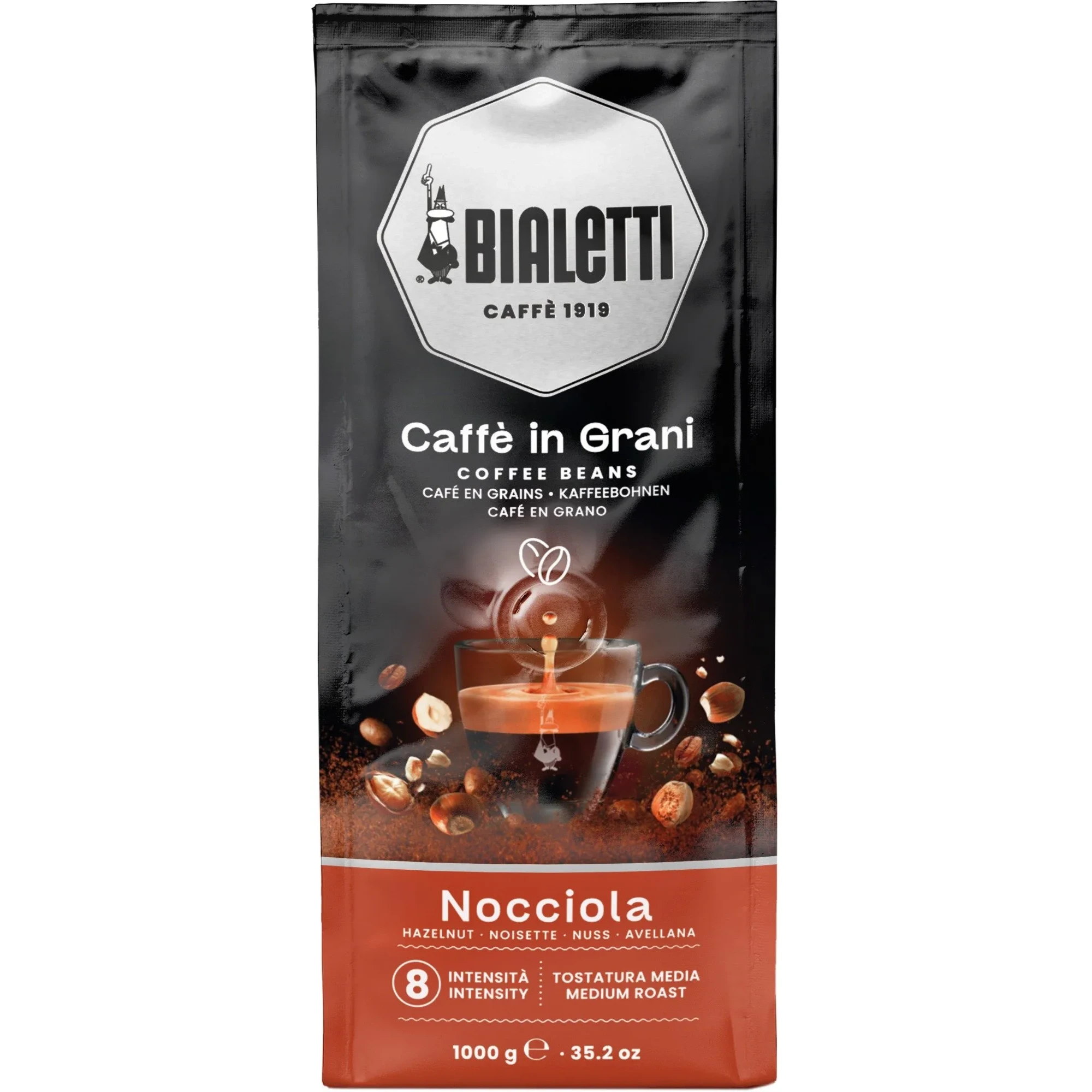 Cafea Boabe Bialetti  Esperto Nocciola 1 kg – Intensità 8