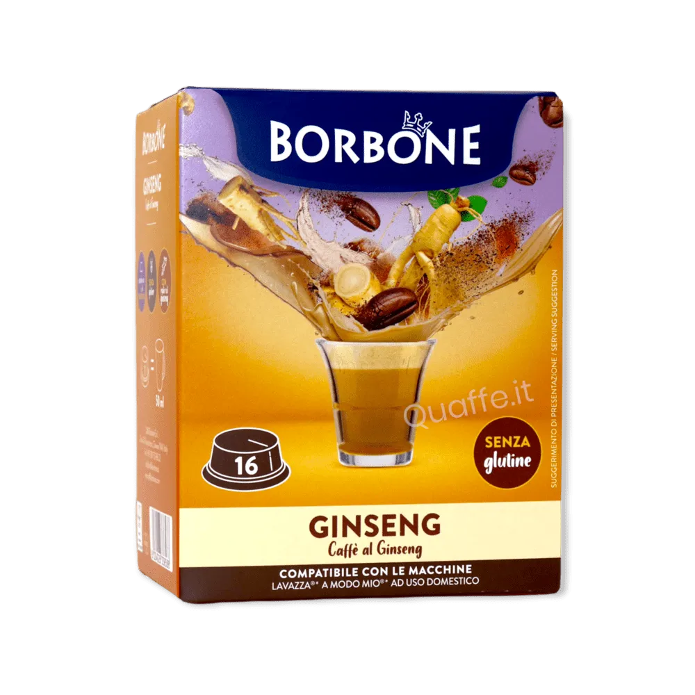 16 Capsule Borbone Ginseng - Compatibile Lavazza A Modo Mio
