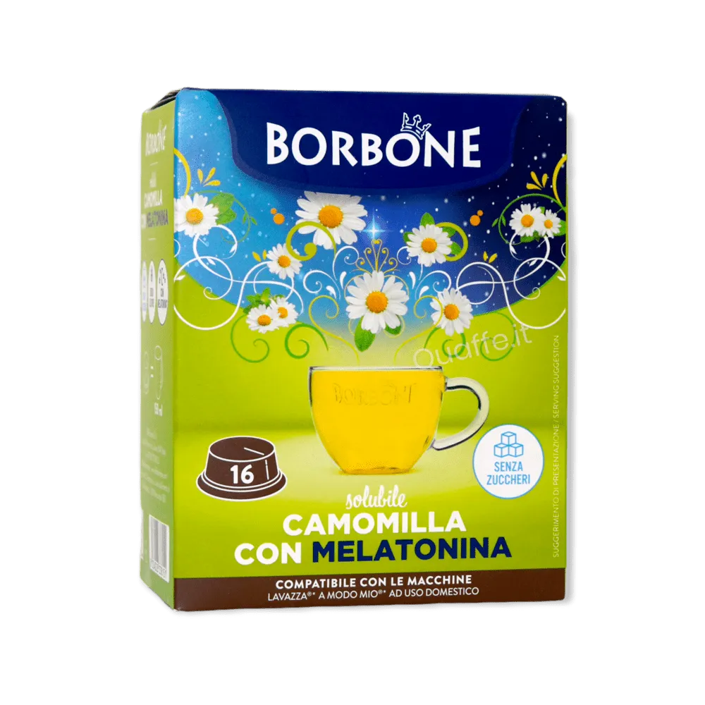 16 Capsule Borbone Camomilla cu Melatonina - Compatibile Lavazza A Modo Mio