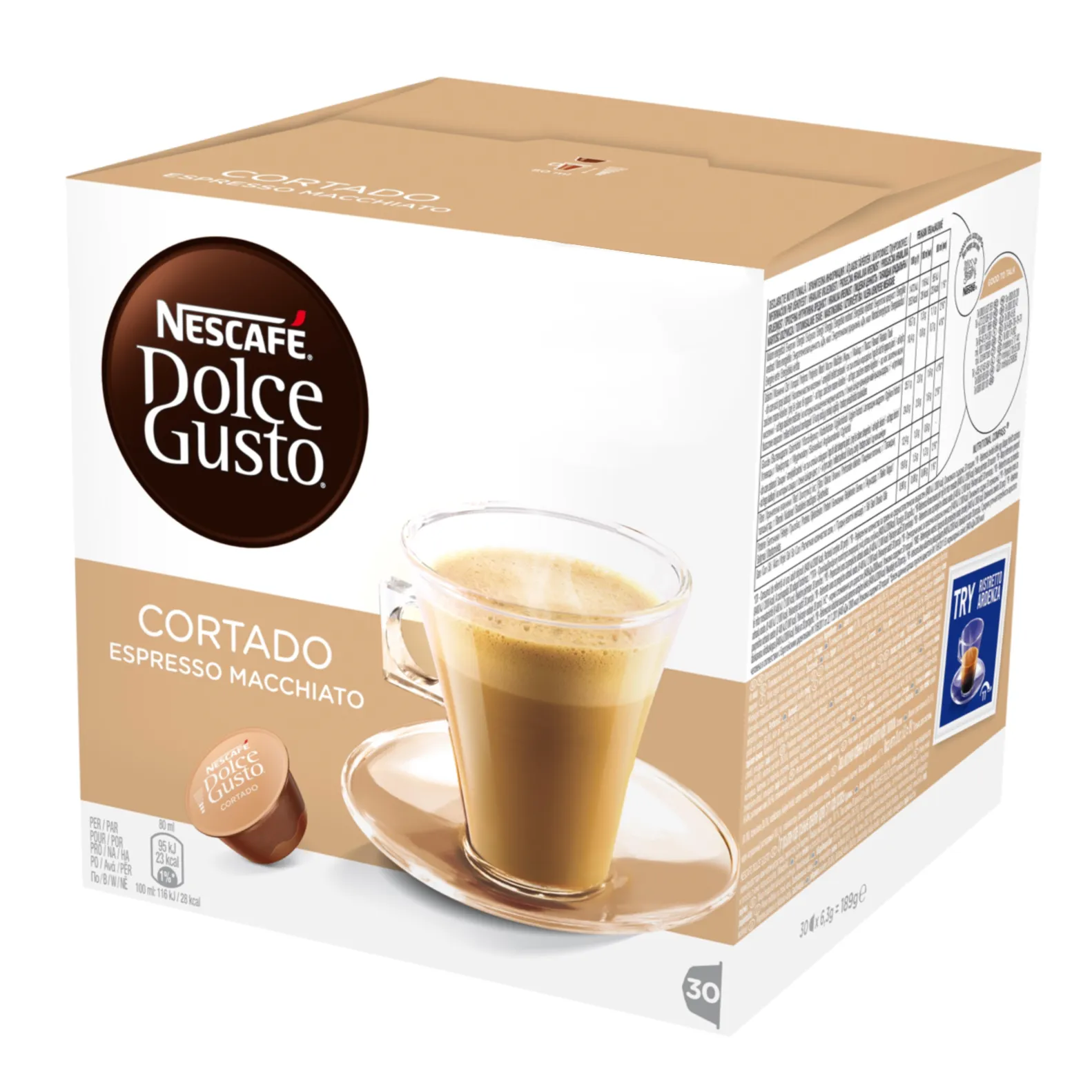16 Capsule Nescafe Dolce Gusto Cortado Espresso Macchiato